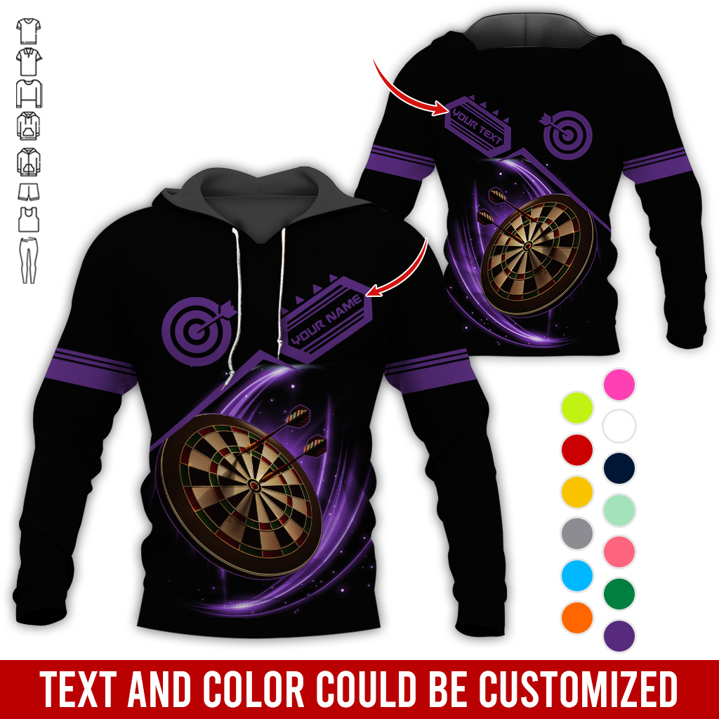 Customized Name & Text Darts Premium Hoodie, Darts Hoodie For Men & Women, Perfect Gift For Darts Lovers, Friend, Family