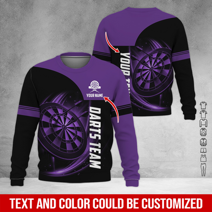 Customized Darts Sweatshirt, Personalized Name & Your Darts Team Name Sweatshirt For Men & Women, Perfect Gift For Darts Lovers, Friend, Family