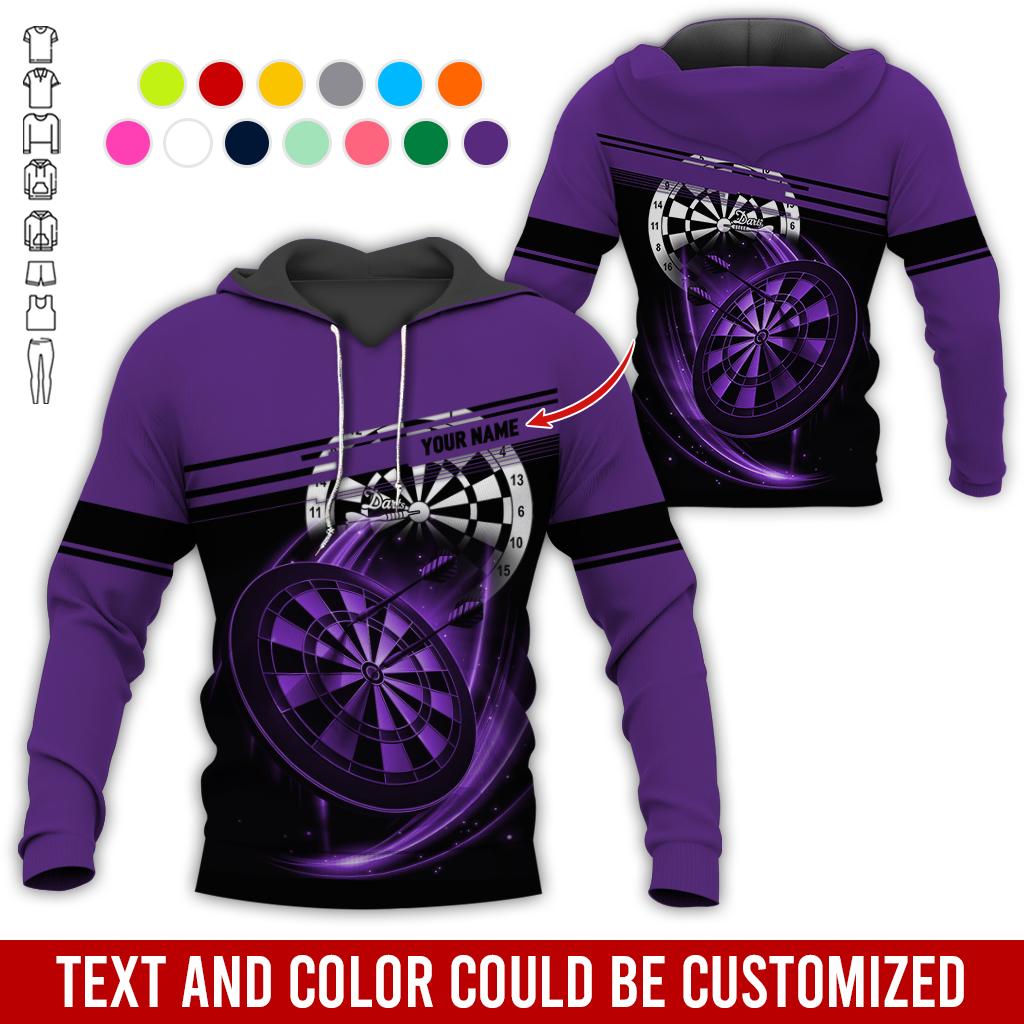 Customized Name Darts Premium Hoodie, Darts Pattern For Men & Women Hoodie, Perfect Gift For Darts Lovers, Darts Player