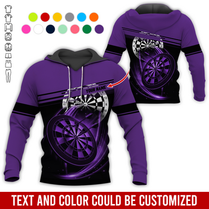 Customized Name Darts Premium Hoodie, Darts Pattern For Men & Women Hoodie, Perfect Gift For Darts Lovers, Darts Player