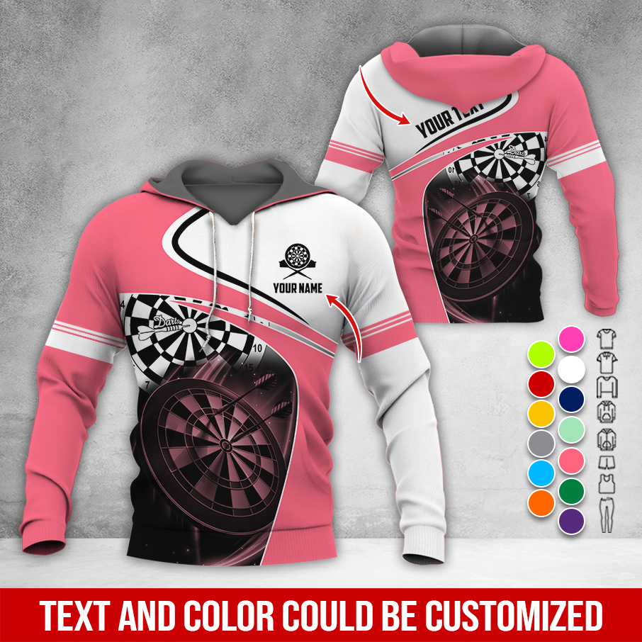 Customized Name & Text Darts Premium Hoodie, Darts Is My Life Hoodie, Perfect Gift For Darts Lovers, Darts Player