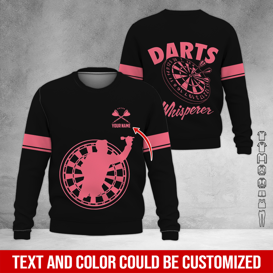 Customized Darts Sweatshirt, Personalized Name Sweatshirt, Darts Whisperer Sweatshirt, Perfect Gift For Darts Lovers, Friend, Family
