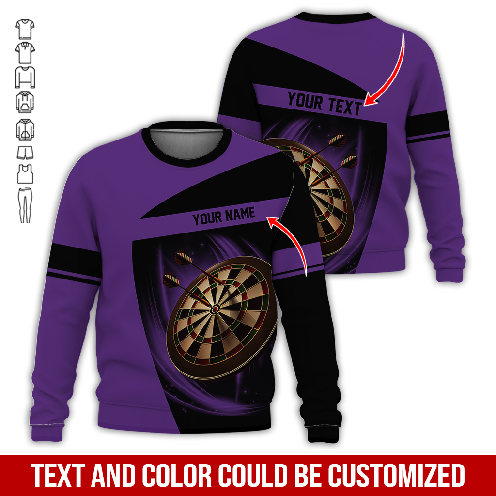 Customized Darts Sweatshirt, Personalized Name & Text Sweatshirt,  Darts Team Is My Life Sweatshirt, Perfect Gift For Darts Lovers, Darts Player