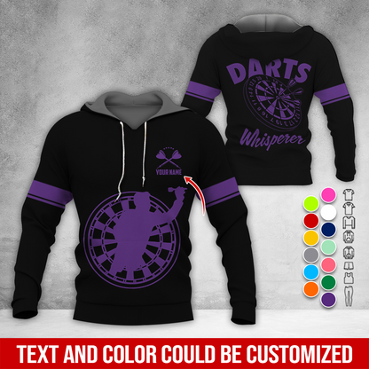 Personalized Name Premium Hoodie, Darts Whisperer Hoodie, Perfect Gift For Darts Lovers, Friend, Family