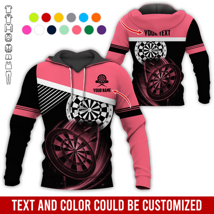 Personalized Name & Text Darts Premium Hoodie, The Dart is a unique Hoodie, Perfect Gift For Darts Player, Darts Lovers, Friend, Family