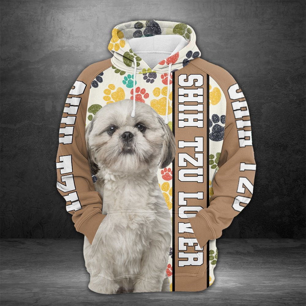 Shih Tzu Paws Lover Pullover Premium Hoodie, Perfect Outfit For Men And Women On Christmas New Year Autumn Winter