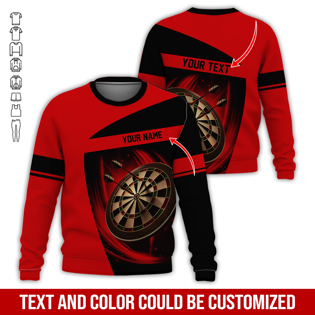 Customized Darts Sweatshirt, Personalized Name & Text Sweatshirt,  Darts Team Is My Life Sweatshirt, Perfect Gift For Darts Lovers, Darts Player