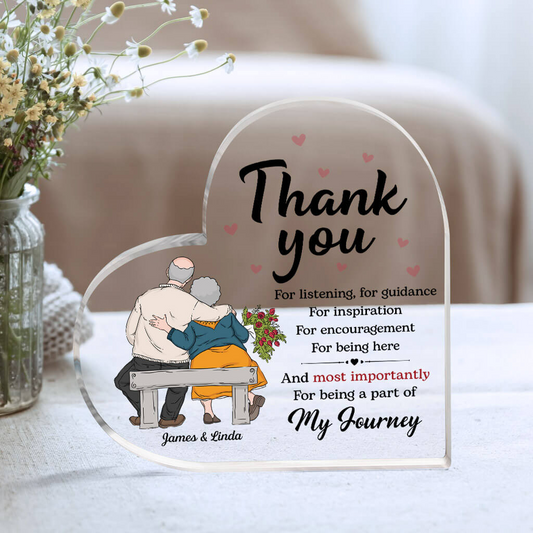 Personalized Couple Acrylic Ornament, Customized Thank You For Everything Acrylic Ornament, Best Ornament For Couple