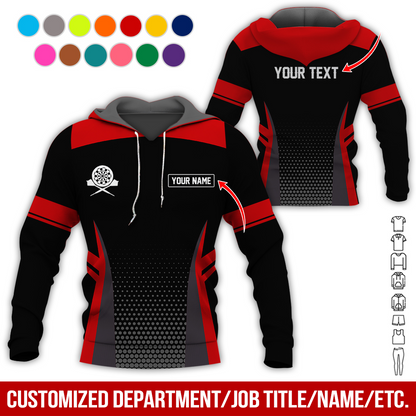Customized Name & Text Darts Premium Hoodie, Grey Spot Pattern Darts Black Hoodie, Perfect Gift For Darts Lovers, Darts Player