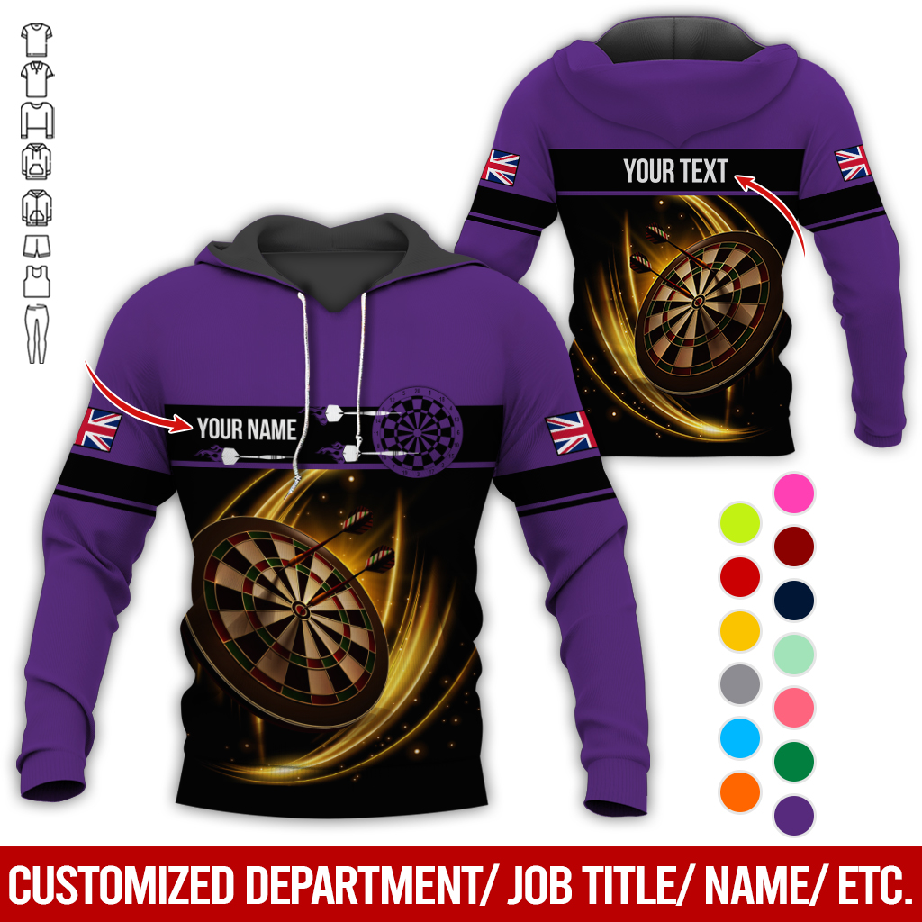 Personalized Darts Premium Hoodie, Custom National Flag Hoodie For Men & Women, Perfect Gift For Darts Lovers, Friend, Family