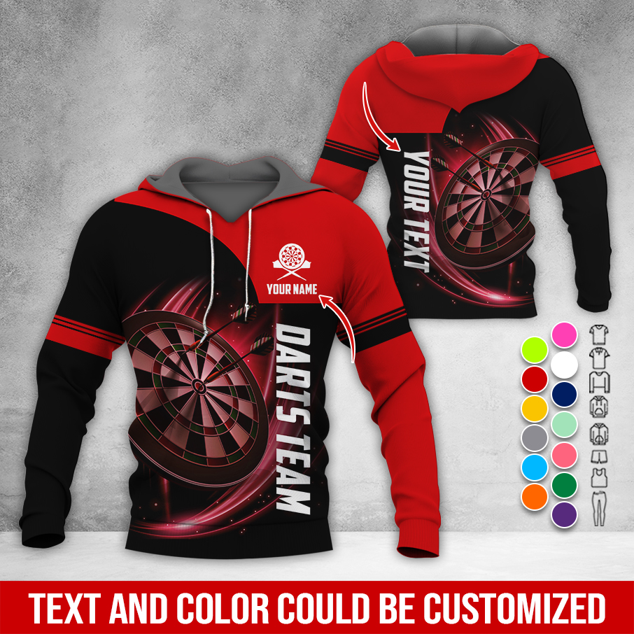 Customized Name & Your Darts Premium Hoodie, Darts Pattern Hoodie For Men & Women, Perfect Gift For Darts Lovers, Friend, Family
