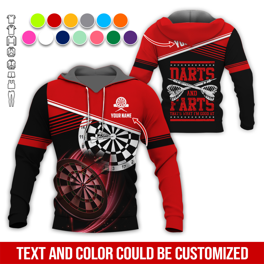 Customized Name & Text Darts Premium Hoodie, Darts & Darts That's What I'm Good At Hoodie, Perfect Gift For Darts Lovers, Darts Player