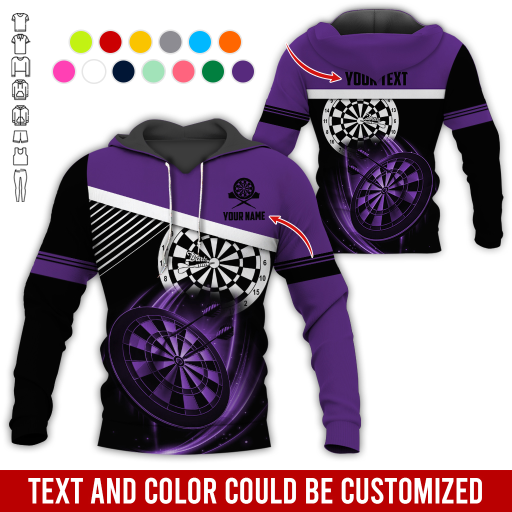 Personalized Name & Text Darts Premium Hoodie, The Dart is a unique Hoodie, Perfect Gift For Darts Player, Darts Lovers, Friend, Family