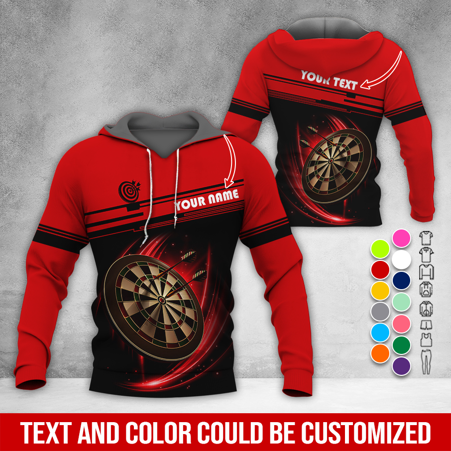Personalized Name & Text Darts Premium Hoodie, Darts Is My Life Hoodie , Perfect Gift For Darts Lovers, Friend, Family