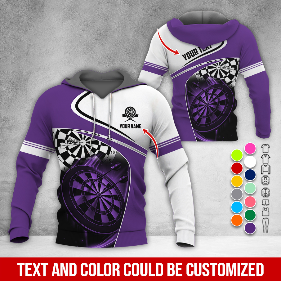 Customized Name & Text Darts Premium Hoodie, Darts Is My Life Hoodie, Perfect Gift For Darts Lovers, Darts Player