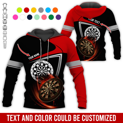 Personalized Name & Text Premium Hoodie, Darts Is My Life Hoodie, Perfect Gift For Darts Lovers, Darts Player
