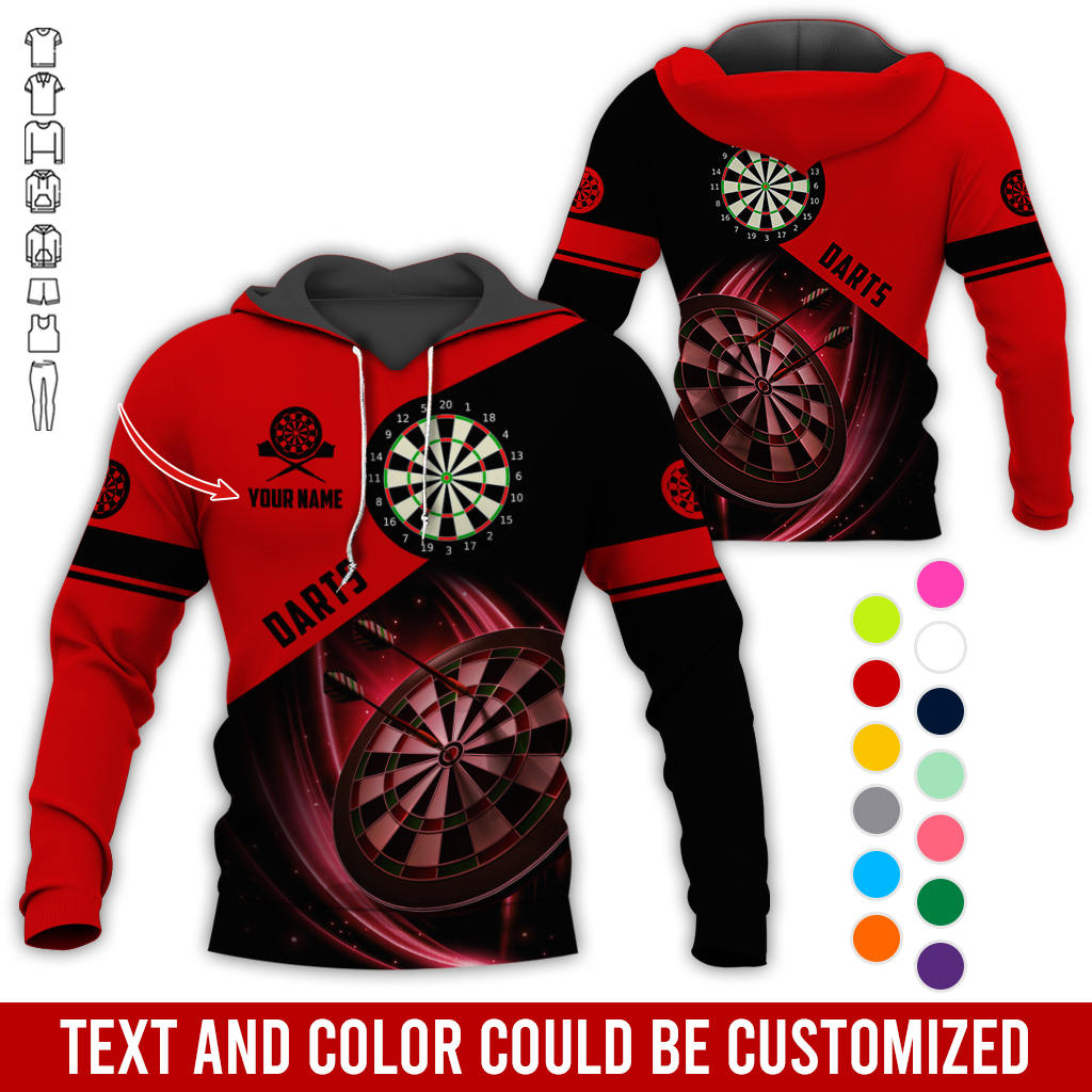 Personalized Darts Premium Hoodie, Customized Name & Text Darts Premium Hoodie, Perfect Gift For Darts Lovers, Darts Player