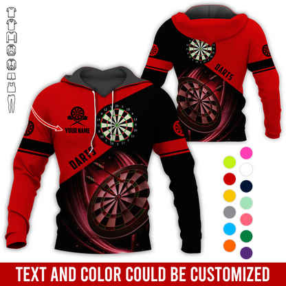 Personalized Darts Premium Hoodie, Customized Name & Text Darts Premium Hoodie, Perfect Gift For Darts Lovers, Darts Player