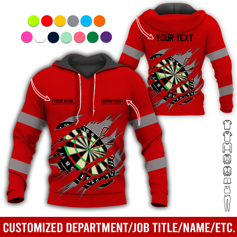 Personalized Darts Premium Hoodie, Customized Name, Text & Department Darts Hoodie, Perfect Gift For Darts Lovers, Friend, Family