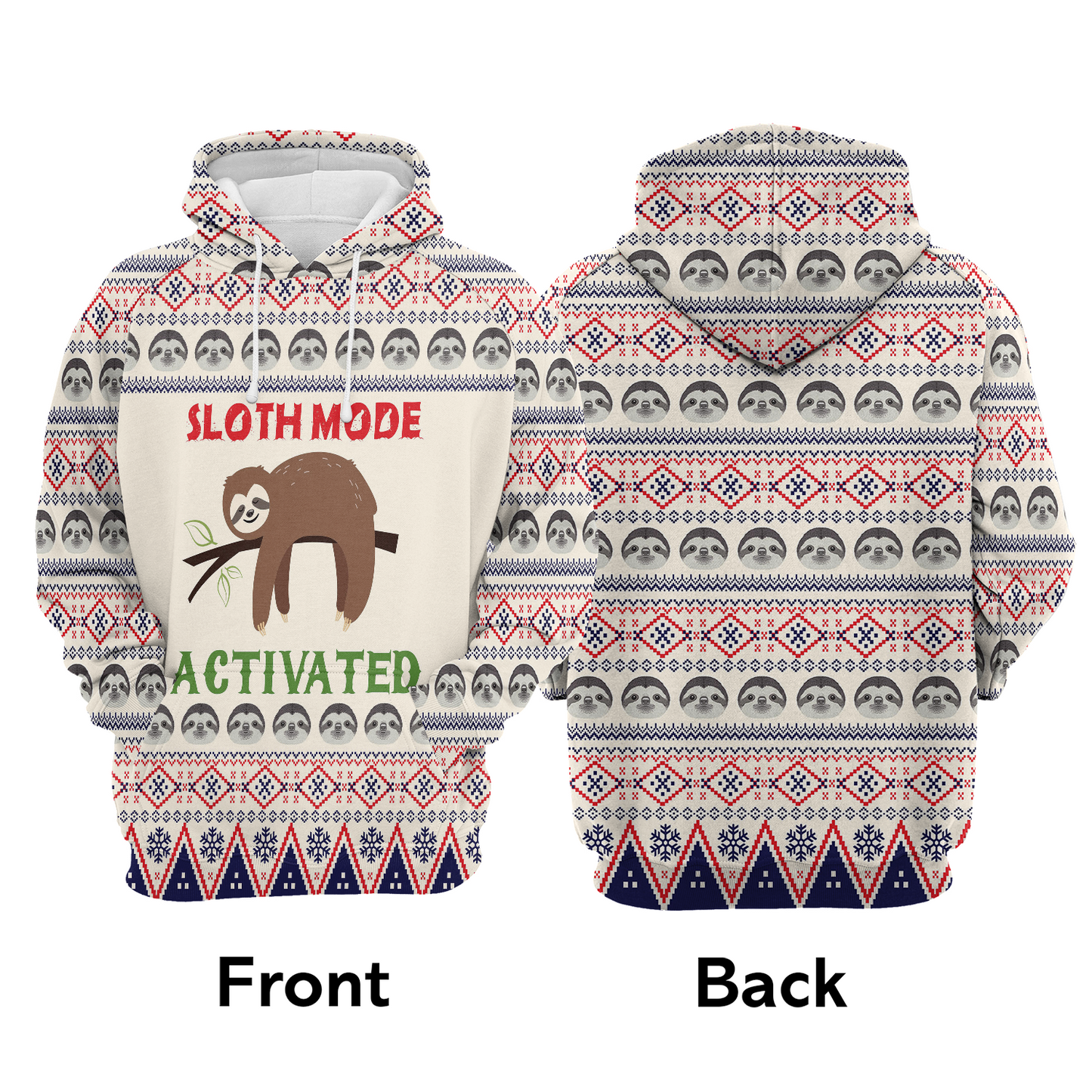Sloth Pullover Premium Hoodie Mode Activated, Perfect Outfit For Men And Women On Christmas New Year Autumn Winter