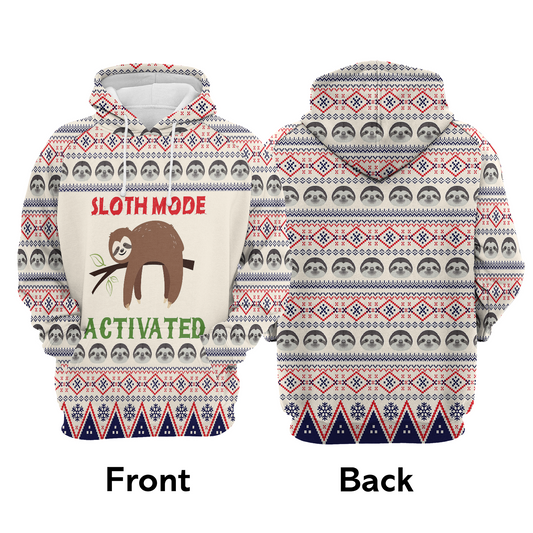 Sloth Pullover Premium Hoodie Mode Activated, Perfect Outfit For Men And Women On Christmas New Year Autumn Winter