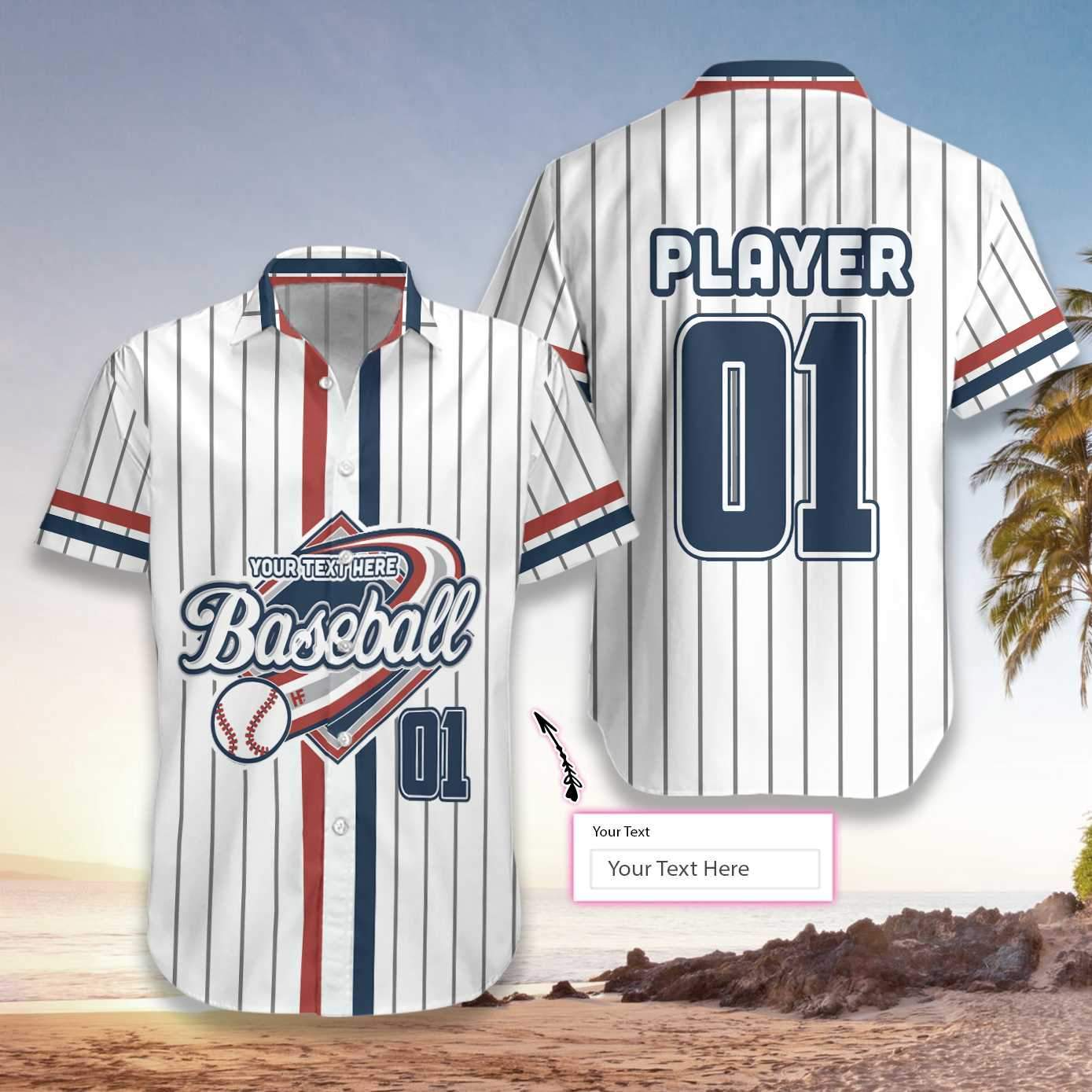 Customized Baseball Hawaiian Shirts, Baseball Lover Custom Name Hawaiian Shirt - Perfect Gift For Men & Woman, Baseball Lovers