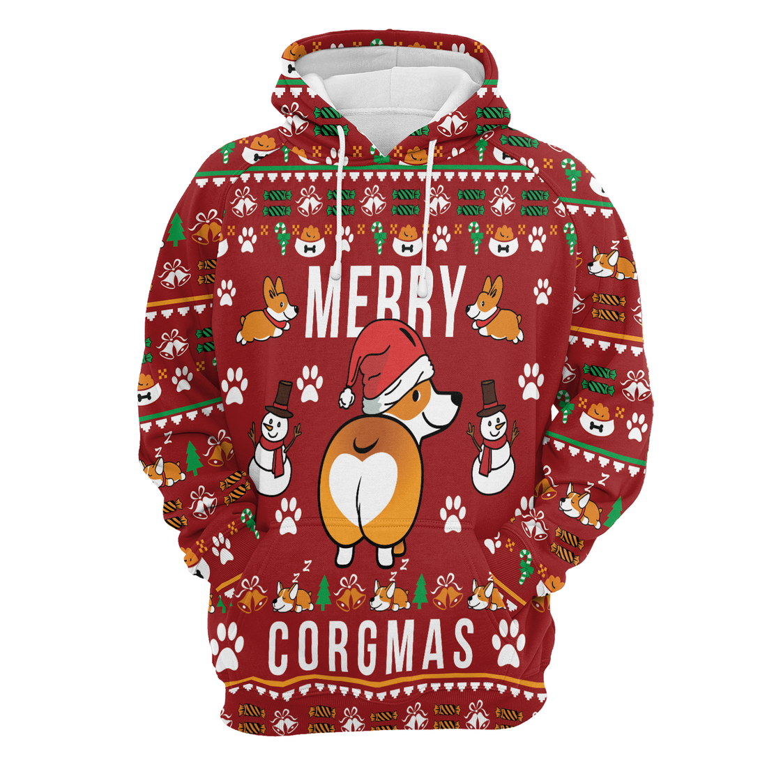 Corgi Premium Christmas Hoodie, Funny Corgi Merry Xmas Unisex Hoodie For Men & Women - Perfect Gift For Christmas, Corgi Lover