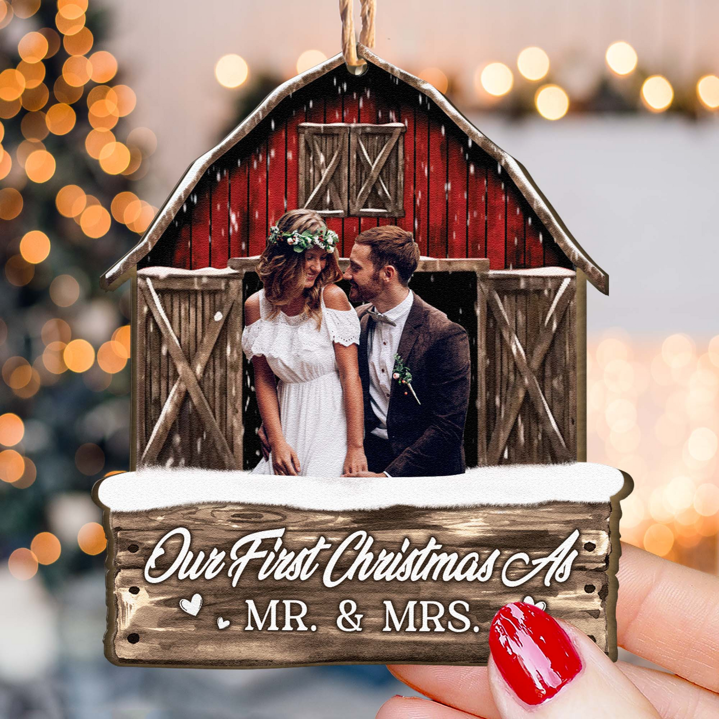 Personalized Couple Acrylic Ornament - Customized Our First Christmas Acrylic Ornament - Perfect Gift For Couple