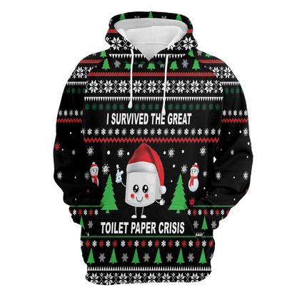 Snowmies Premium Christmas Hoodie, I Survived The Great Toilet Paper Crisis Unisex Hoodie For Men & Women - Perfect Gift For Christmas, Family