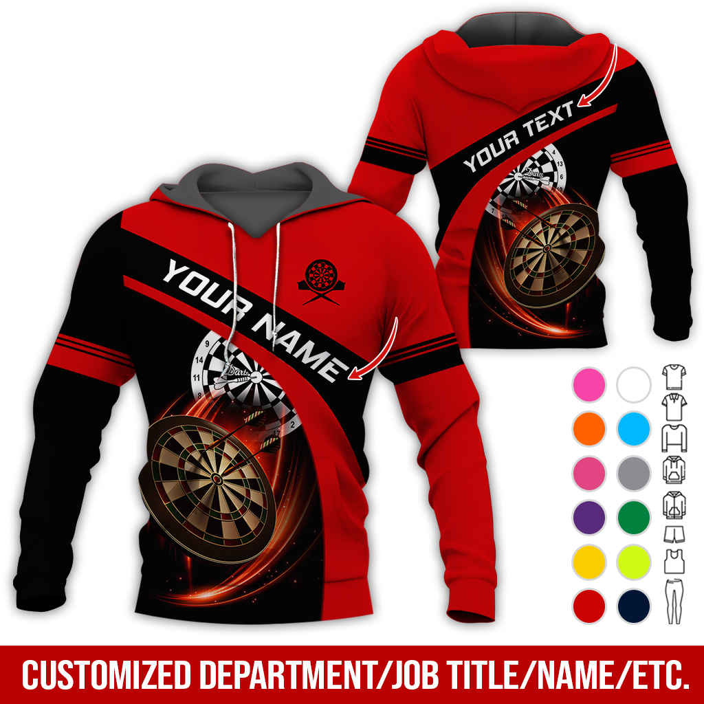 Customized Name & Text Darts Premium Hoodie, Custom Darts Hoodie Men & Women, Perfect Gift For Darts Lovers, Darts Player