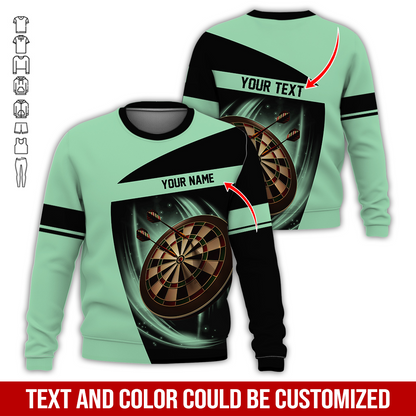 Customized Darts Sweatshirt, Personalized Name & Text Sweatshirt,  Darts Team Is My Life Sweatshirt, Perfect Gift For Darts Lovers, Darts Player