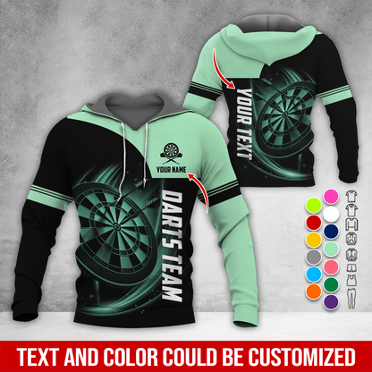 Customized Name & Your Darts Premium Hoodie, Darts Pattern Hoodie For Men & Women, Perfect Gift For Darts Lovers, Friend, Family