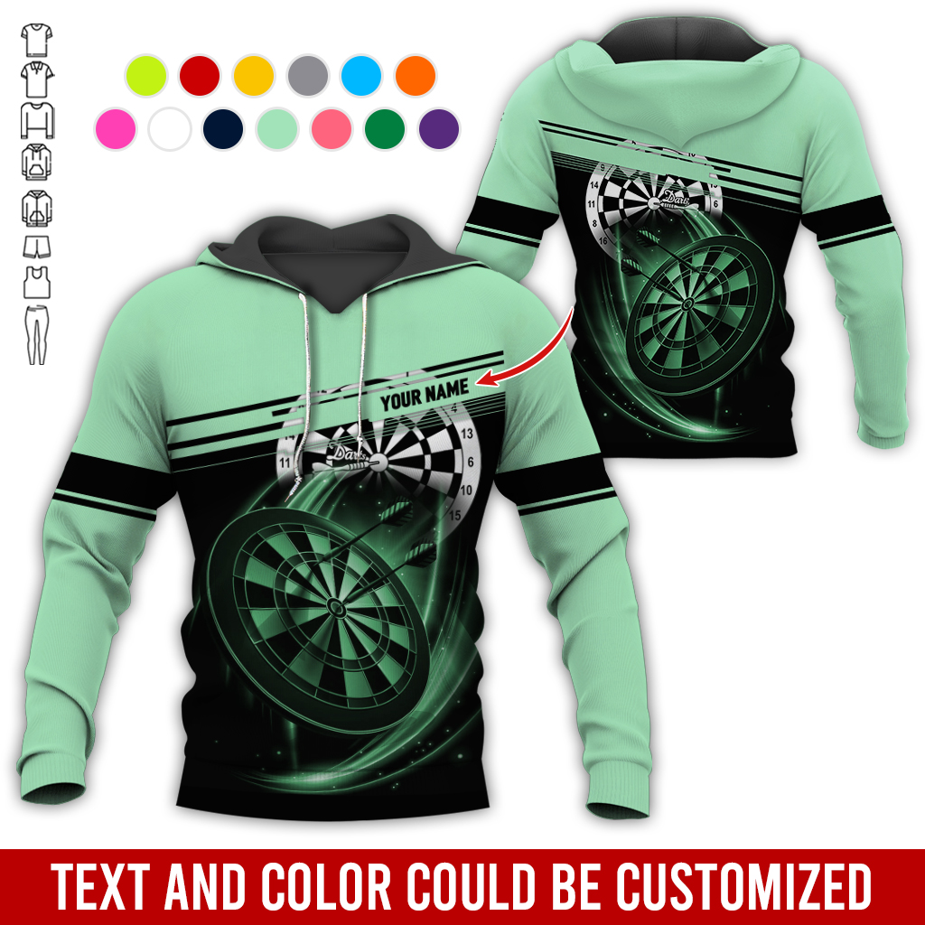 Customized Name Darts Premium Hoodie, Darts Pattern For Men & Women Hoodie, Perfect Gift For Darts Lovers, Darts Player