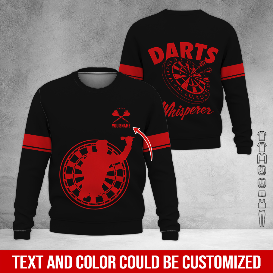 Customized Darts Sweatshirt, Personalized Name Sweatshirt, Darts Whisperer Sweatshirt, Perfect Gift For Darts Lovers, Friend, Family