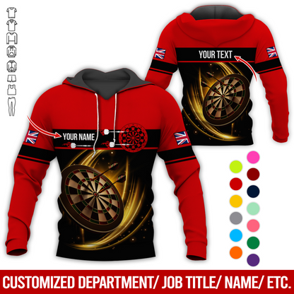 Personalized Darts Premium Hoodie, Custom National Flag Hoodie For Men & Women, Perfect Gift For Darts Lovers, Friend, Family