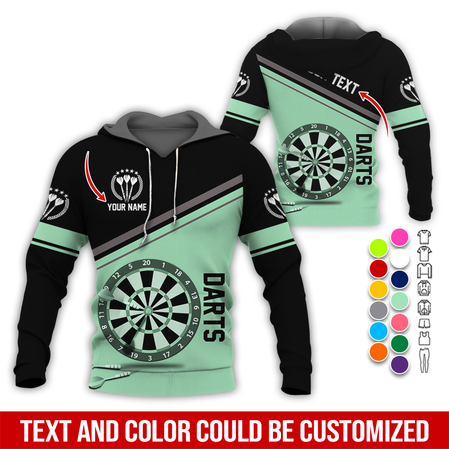 Personalized Name & Text Darts Premium Hoodie, Darts Is My Life Hoodie For Darts Player, Perfect Gift For Darts Lovers, Friend, Family