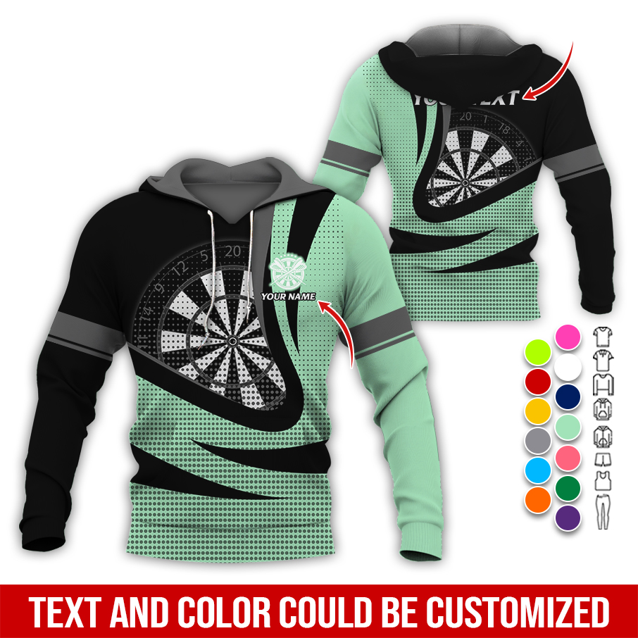 Personalized Name & Text Darts Premium Hoodie, Spot Pattern Darts Hoodie, Perfect Gift For Darts Lovers, Friend, Family