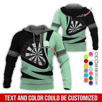 Personalized Name & Text Darts Premium Hoodie, Spot Pattern Darts Hoodie, Perfect Gift For Darts Lovers, Friend, Family