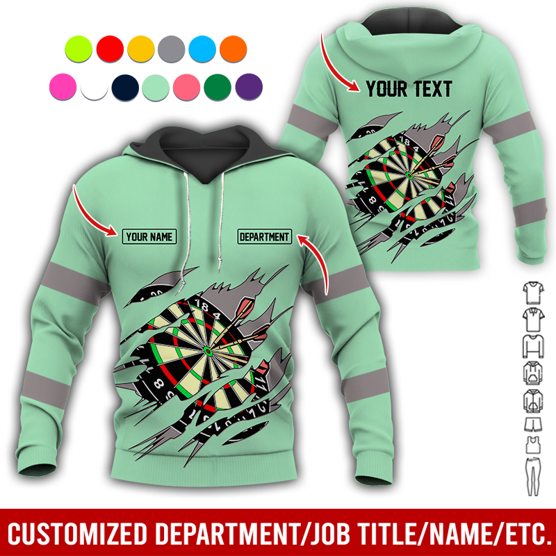 Personalized Darts Premium Hoodie, Customized Name, Text & Department Darts Hoodie, Perfect Gift For Darts Lovers, Friend, Family