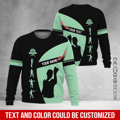 Customized Darts Sweatshirt, Personalized Name Sweatshirt, How to play Darts Pattern Sweatshirt, Perfect Gift For Darts Lovers, Friend, Family