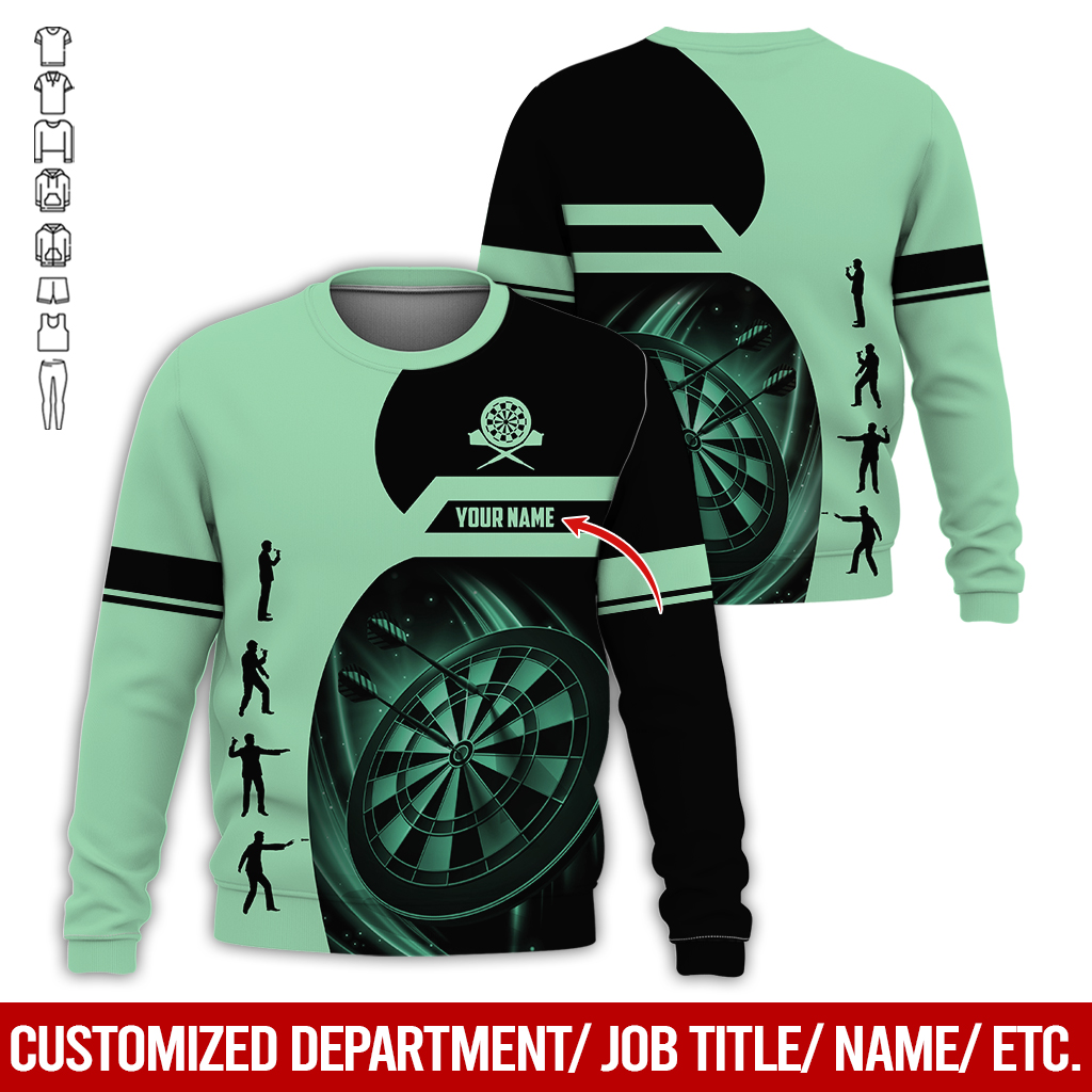 Customized Darts Sweatshirt, Personalized Name Sweatshirt, How to play Darts Pattern Sweatshirt For Darts Lovers, Friend, Family