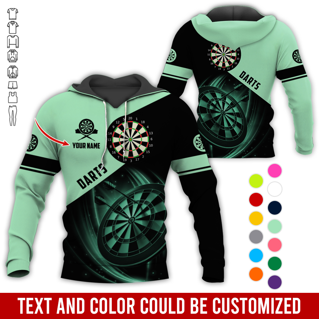 Personalized Darts Premium Hoodie, Customized Name & Text Darts Premium Hoodie, Perfect Gift For Darts Lovers, Darts Player
