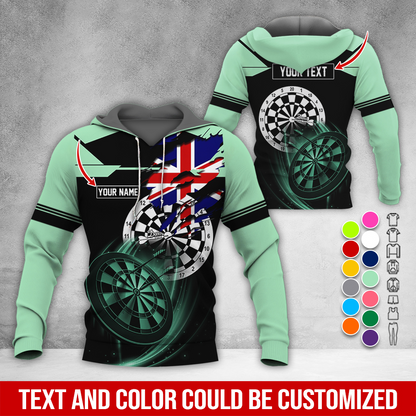 Customized Flag Darts Premium Hoodie, Custom Flag Hoodie For Men & Women, Perfect Gift For Darts Lovers, Friend, Family