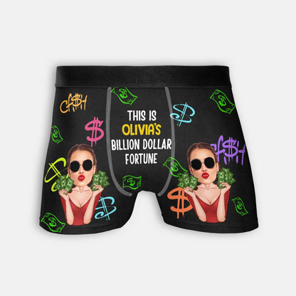 Personalized Boxers, Custom Face Underwear - Customized Billion Dollar Assets Boxer - Best Valentine Gift For Men From Lover