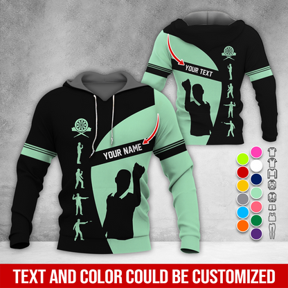 Customized Name & Text Darts Premium Hoodie, How to play Darts Pattern Hodie, Perfect Gift For Darts Lovers, Friend, Family