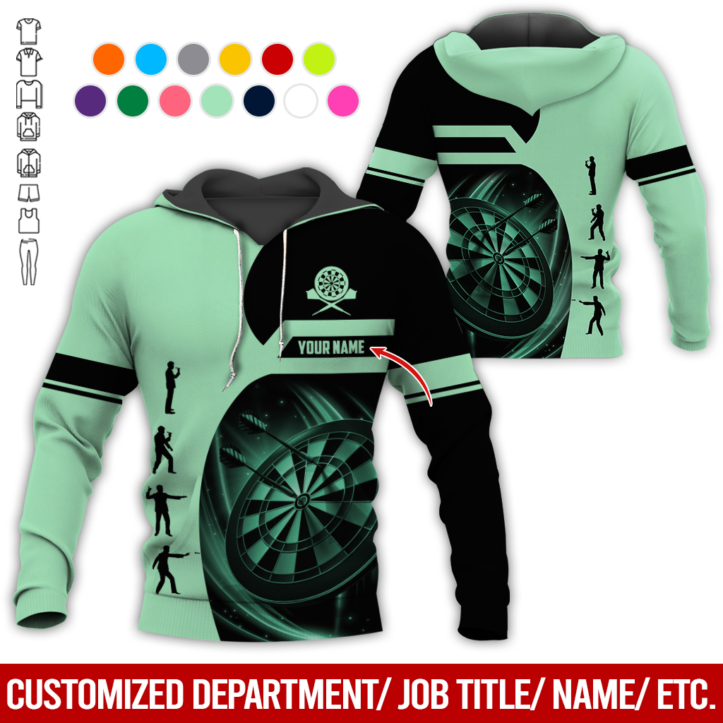 Customized Darts Premium Hoodie, Personalized Name Hoodie, How to play Darts Pattern Hoodie For Darts Lovers, Friend, Family