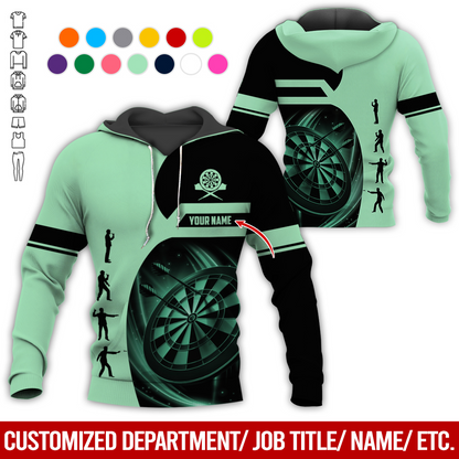 Customized Darts Premium Hoodie, Personalized Name Hoodie, How to play Darts Pattern Hoodie For Darts Lovers, Friend, Family