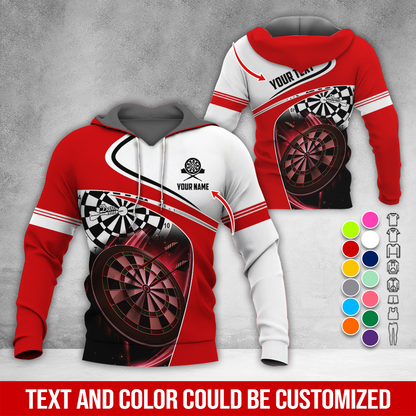 Customized Name & Text Darts Premium Hoodie, Darts Is My Life Hoodie, Perfect Gift For Darts Lovers, Darts Player