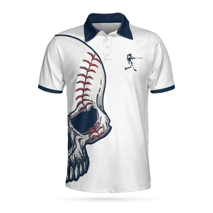 Baseball Men Polo Shirt, Eat Sleep Baseball Skull Polo Shirt For Men, Perfect Polo Shirt For Baseball Lovers