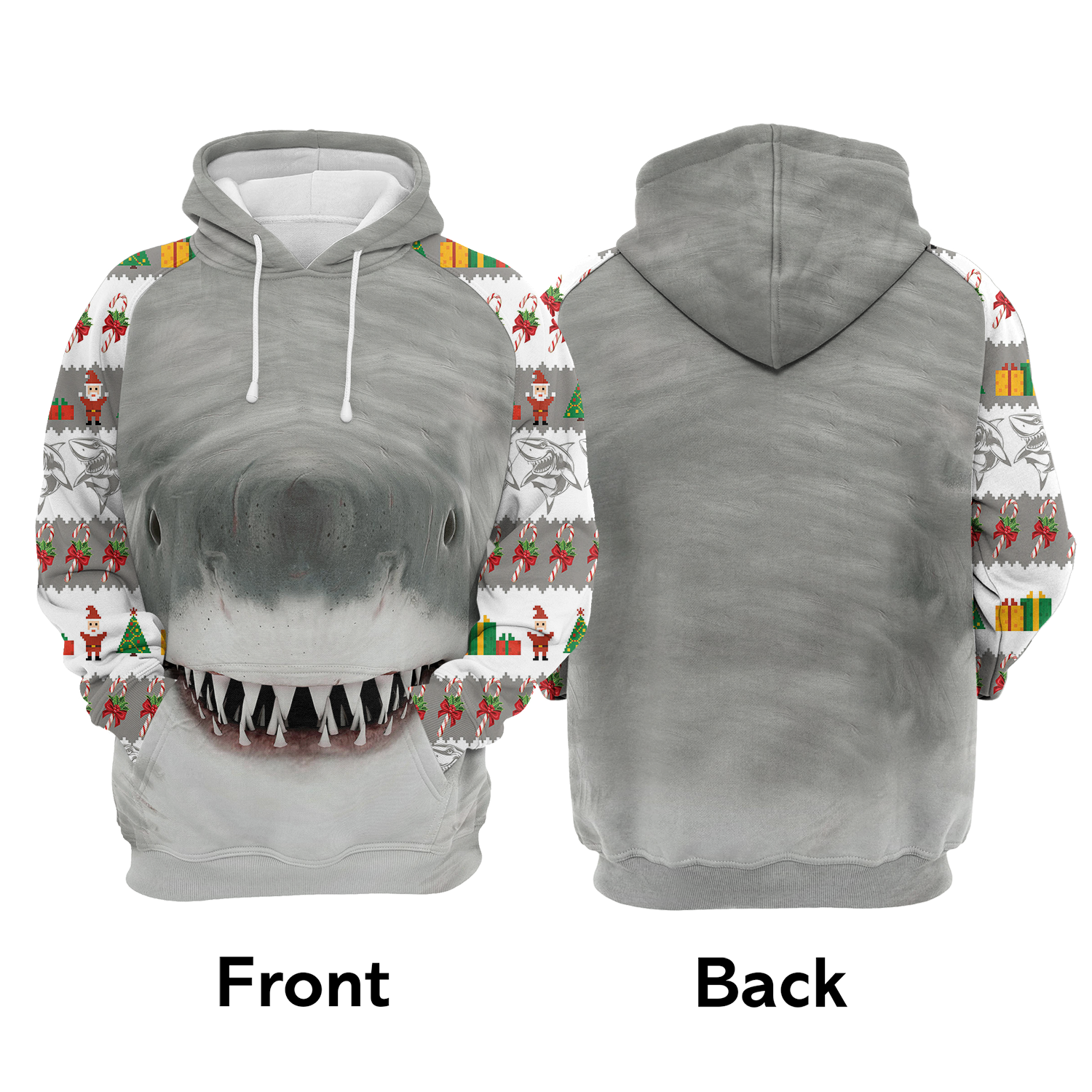 Shark Face Pullover Premium Hoodie, Perfect Outfit For Men And Women On Christmas New Year Autumn Winter